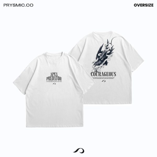 T-Shirt Prysmic (APEX PREDATOR) White Cotton Oversize - XXL