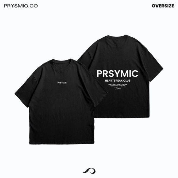 T-Shirt Prysmic (BIG) Black Cotton Oversize - L