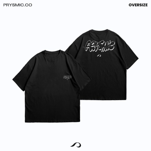 T-Shirt Prysmic (DOODLE) Black Cotton Oversize - L