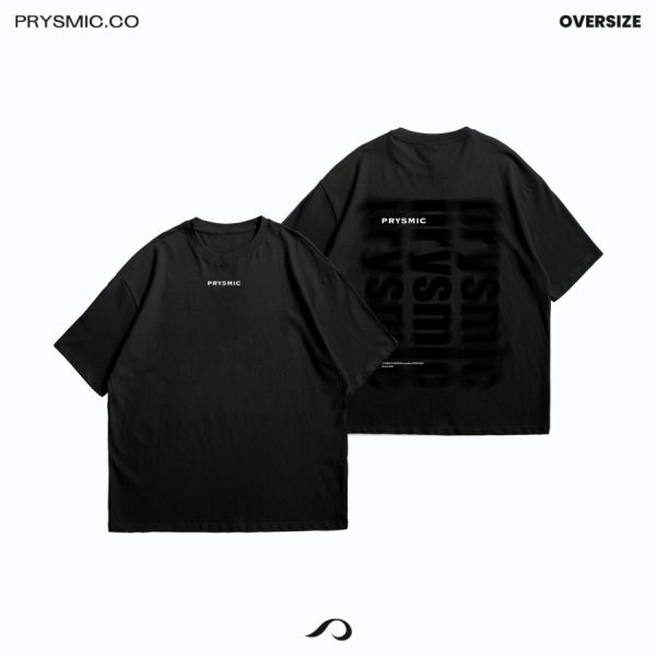 T-Shirt Prysmic (LITTLE) Black Cotton Oversize - XL